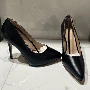 Black Leather High Heel